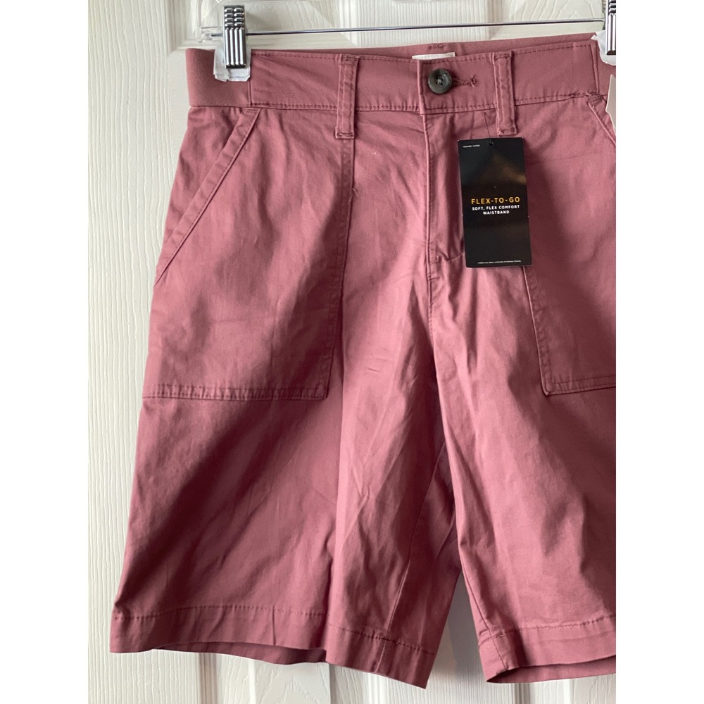Lee Ultra Lux Comfort Bermuda Shorts Henna Pink Flex-To-Go 4M 9" Inseam New - Picture 3 of 15